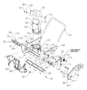 Chassis Diagram and Parts List for 140 (31A-140-000)(1999) Yard Machines Snow Blower